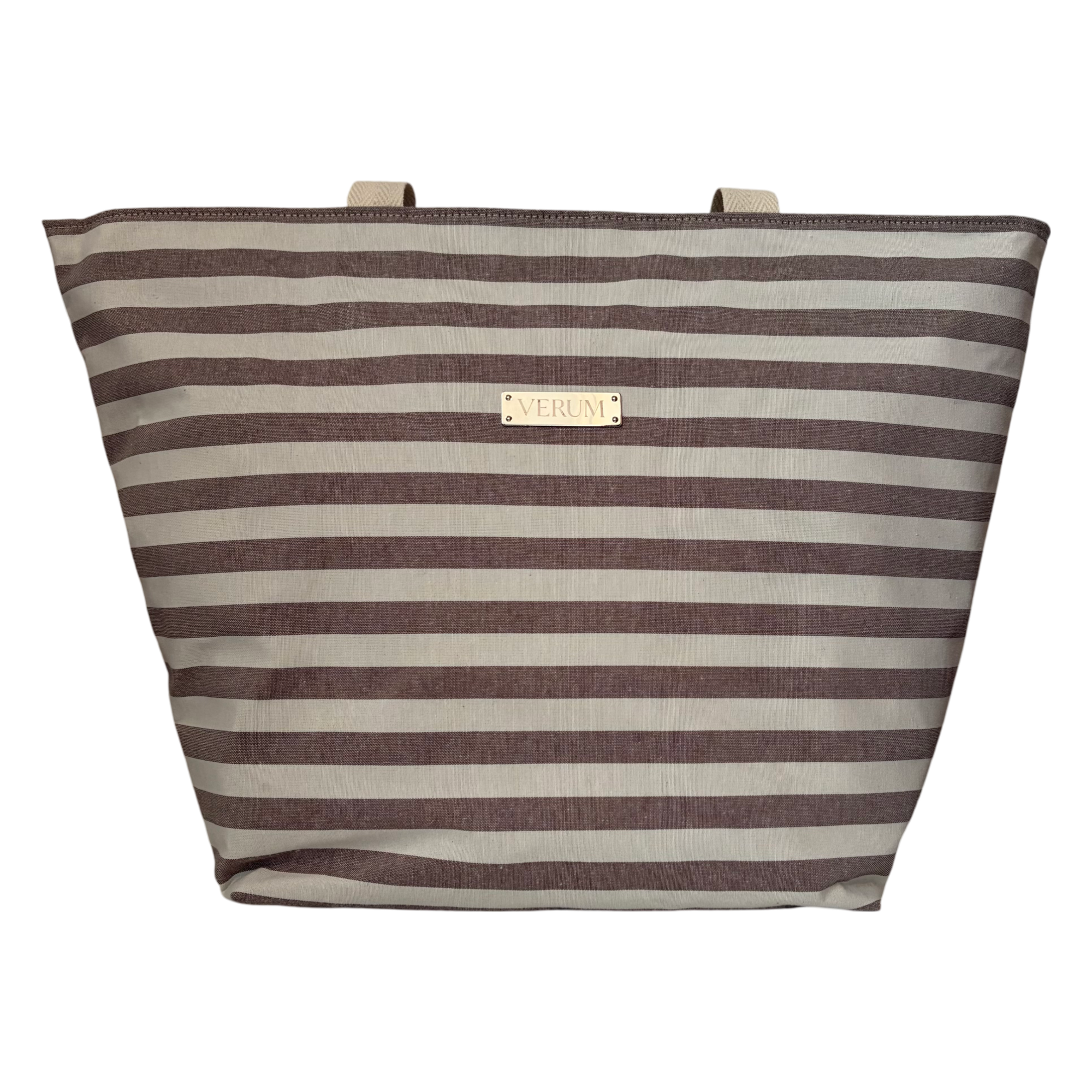 Bolso Verum Oasis – Rayas Marrón Tostado