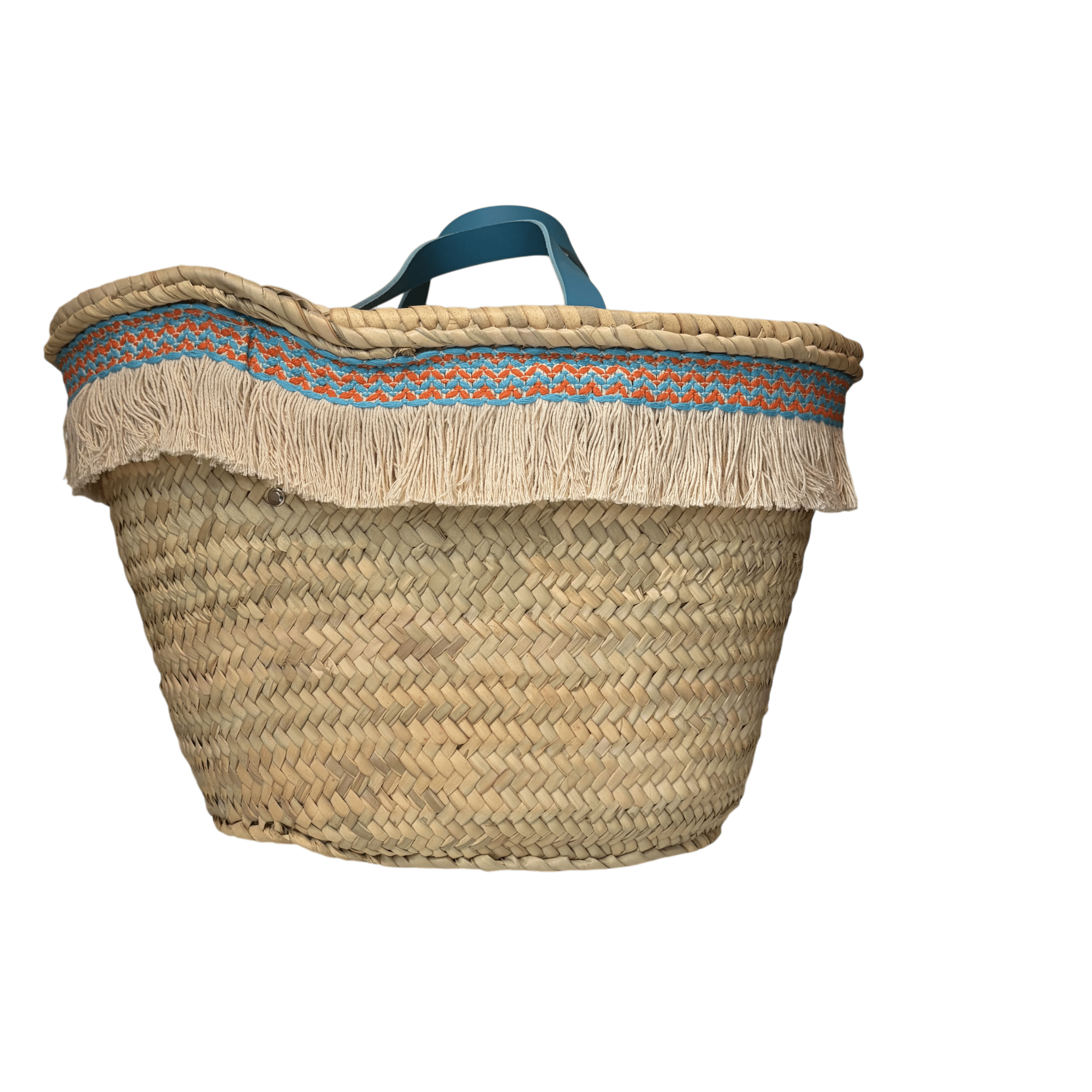 Capazo Verum Marina – Flecos Azul y Coral - Imagen 2