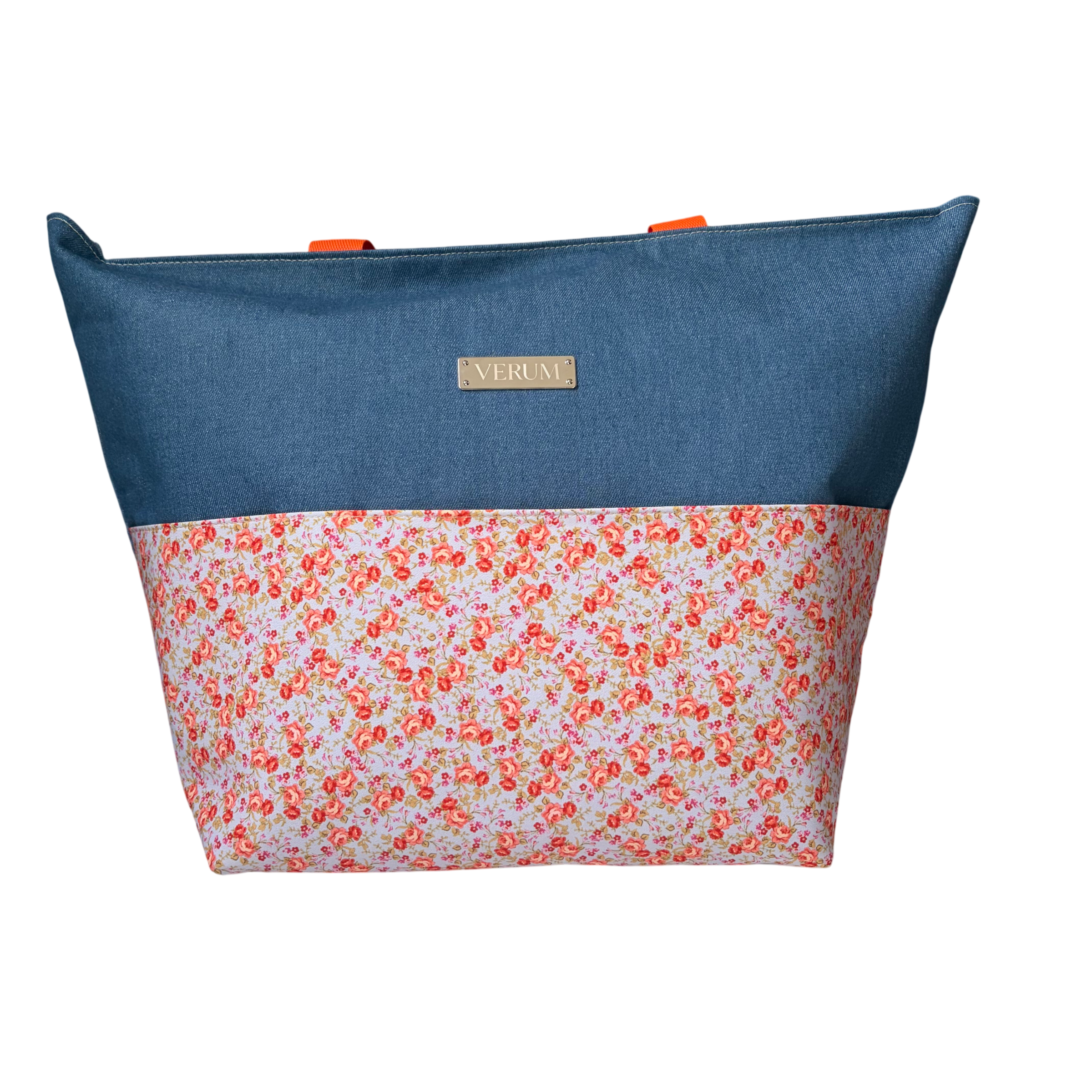 Bolso Verum Oasis – Denim con Bolsillo Floral